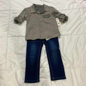 NEW Toddler Boy Hudson Jeans Button-down Set